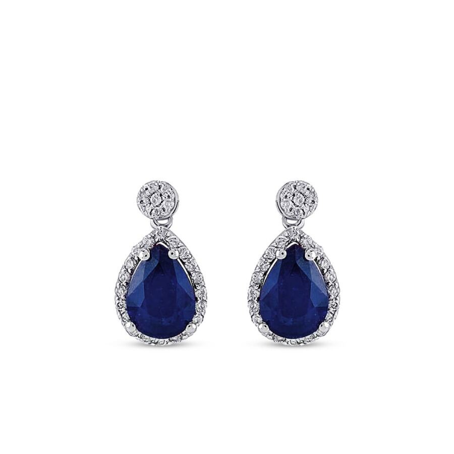 1.71 Karat Pırlanta Safir Küpe | Uzunköprü Kuyumcu, Çapar Kuyumculuk, Altın Fiyatları, 22 Ayar Bilezik, Çeyrek Altın