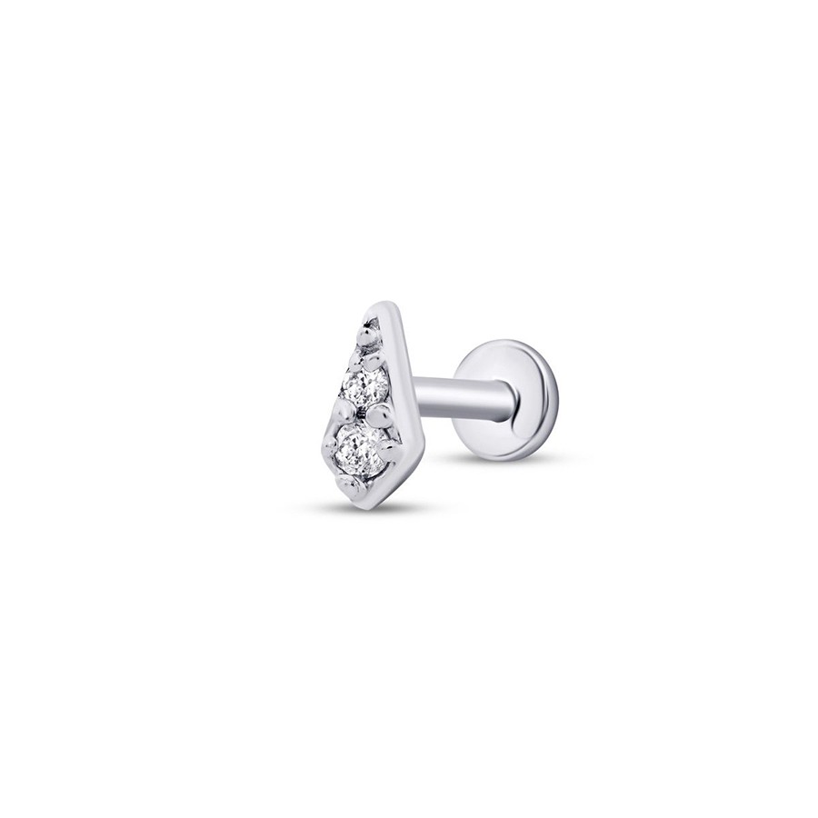 0.02 Karat Pırlanta Prizma Tragus Piercing | Uzunköprü Kuyumcu, Çapar Kuyumculuk, Altın Fiyatları, 22 Ayar Bilezik, Çeyrek Altın