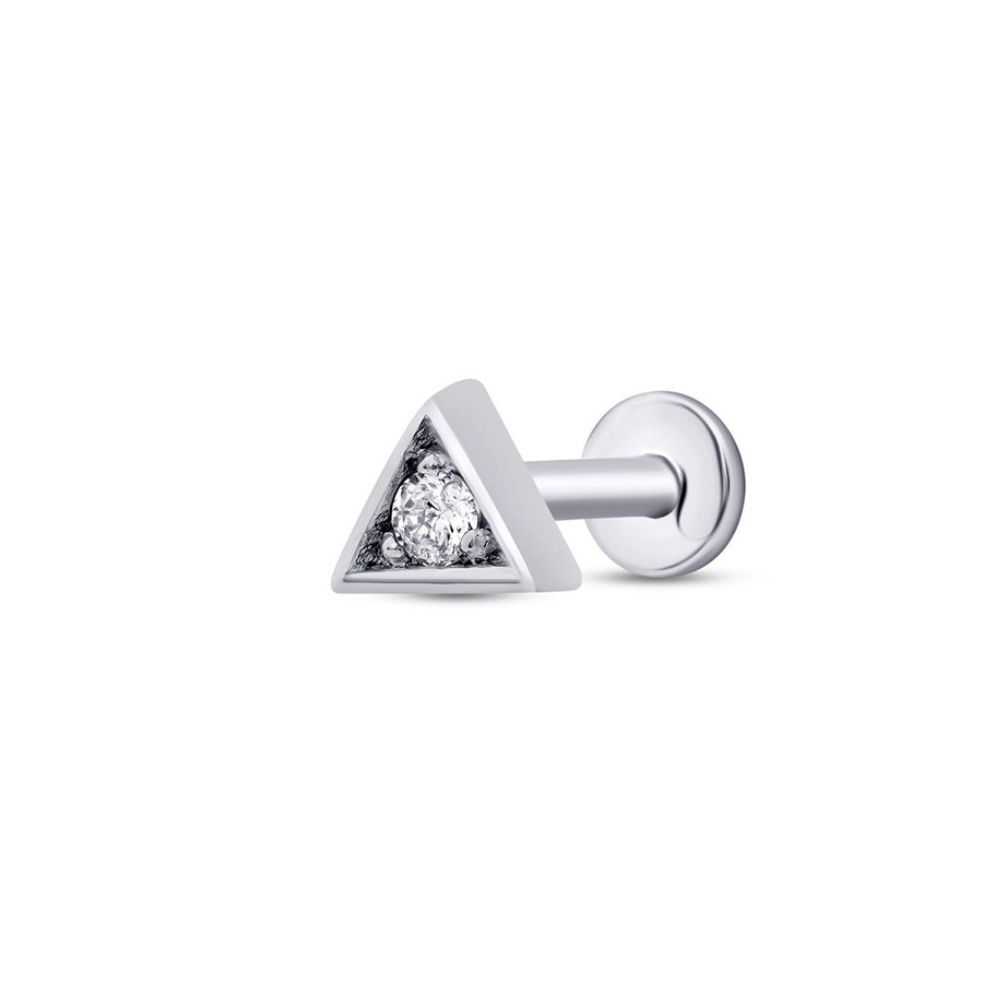 0.01 Karat Pırlanta Üçgen Tragus Piercing | Uzunköprü Kuyumcu, Çapar Kuyumculuk, Altın Fiyatları, 22 Ayar Bilezik, Çeyrek Altın