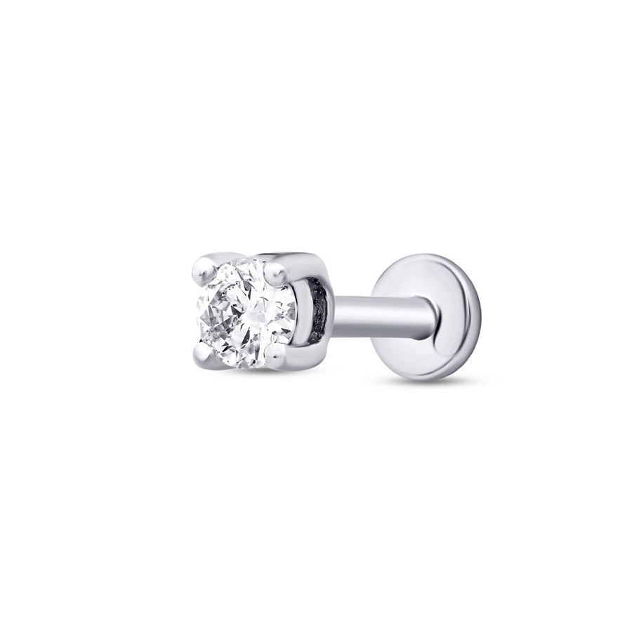 0.06 Karat Pırlanta Tektaş Tragus Piercing | Uzunköprü Kuyumcu, Çapar Kuyumculuk, Altın Fiyatları, 22 Ayar Bilezik, Çeyrek Altın