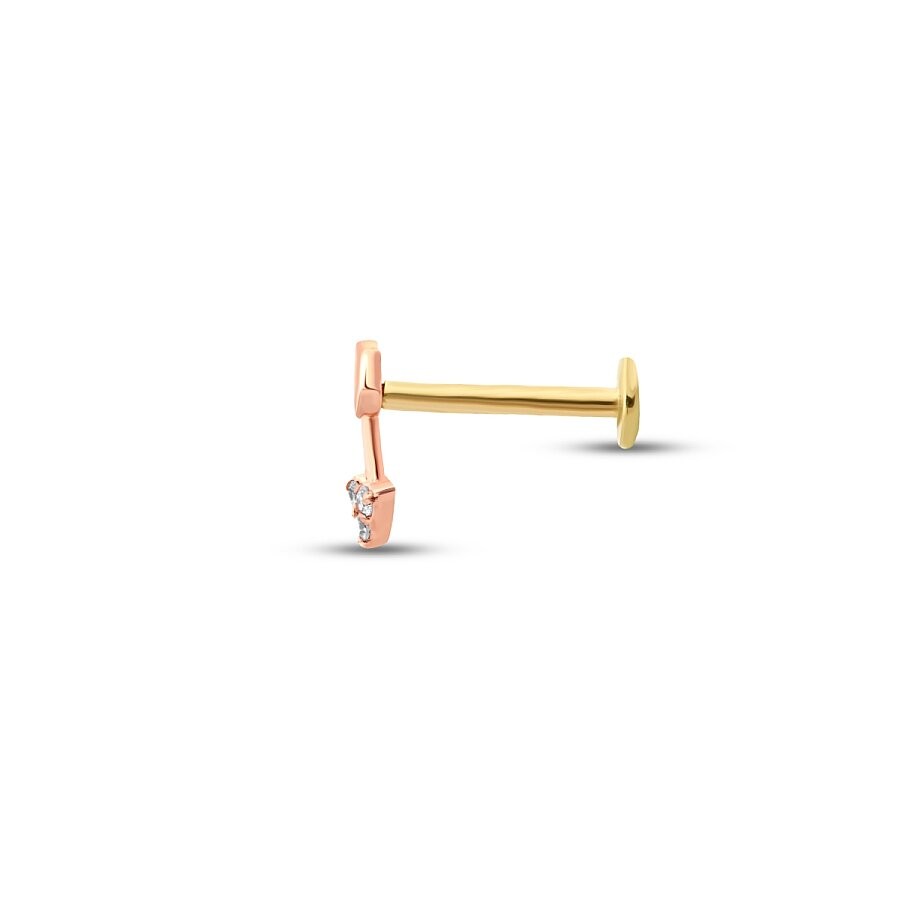 0.01 Karat Pırlanta Ok Tragus Piercing | Uzunköprü Kuyumcu, Çapar Kuyumculuk, Altın Fiyatları, 22 Ayar Bilezik, Çeyrek Altın